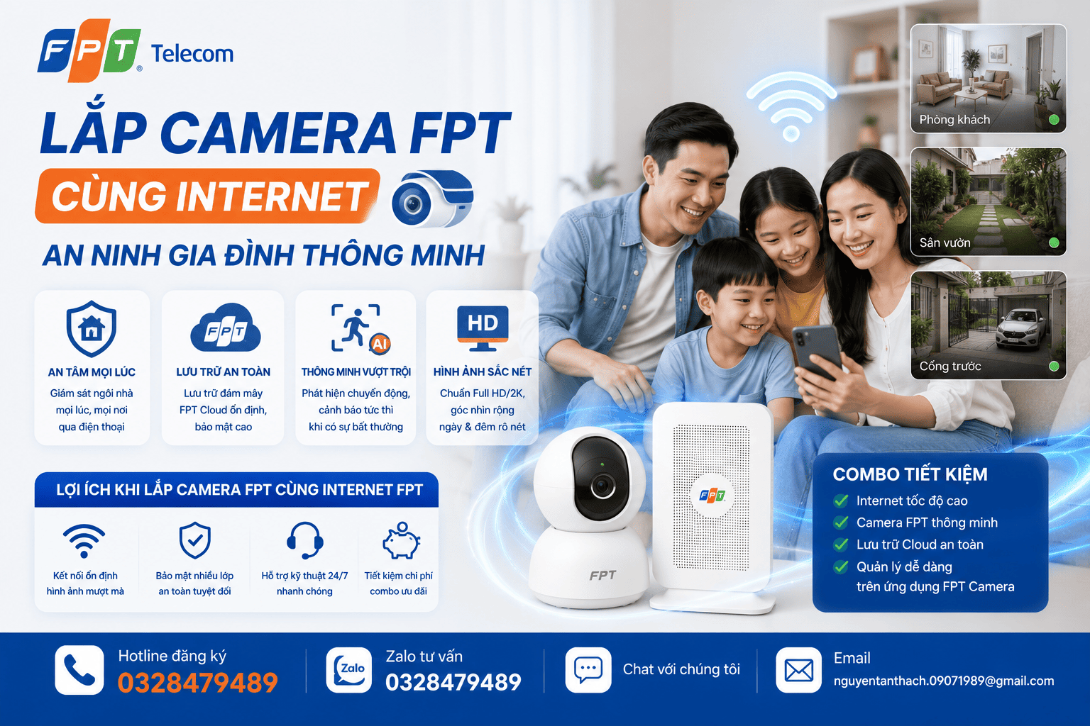 Lắp Camera FPT cùng Internet — an ninh gia đình thông minh